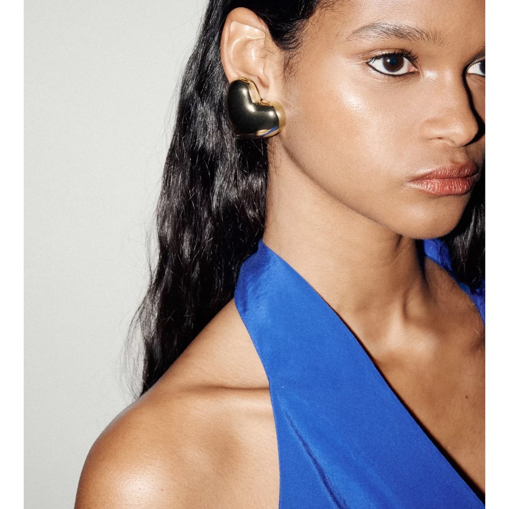 Zara Gold Heart Earrings